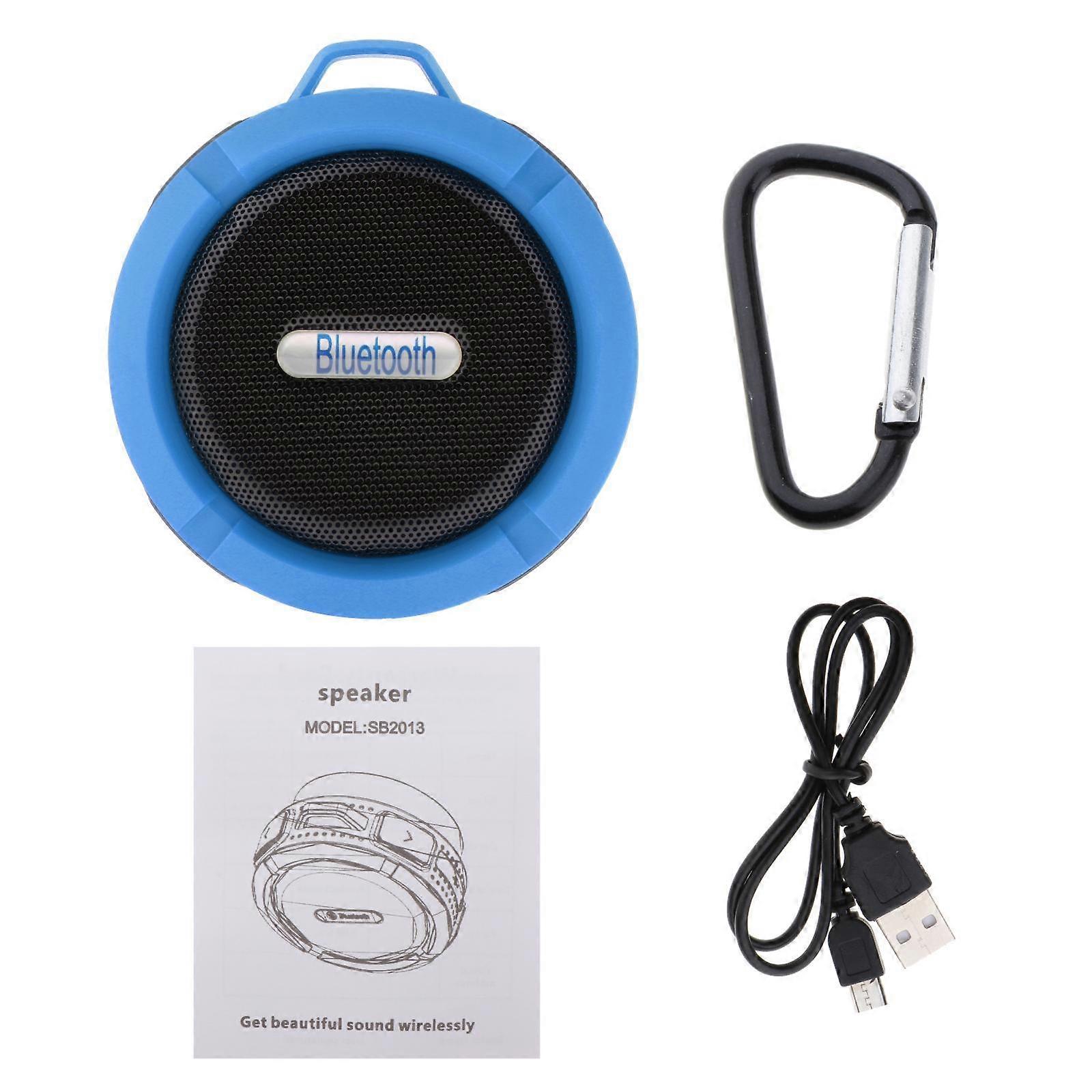 Portable  Speaker Wireless Outdoor Waterproof Stereo USB Blue