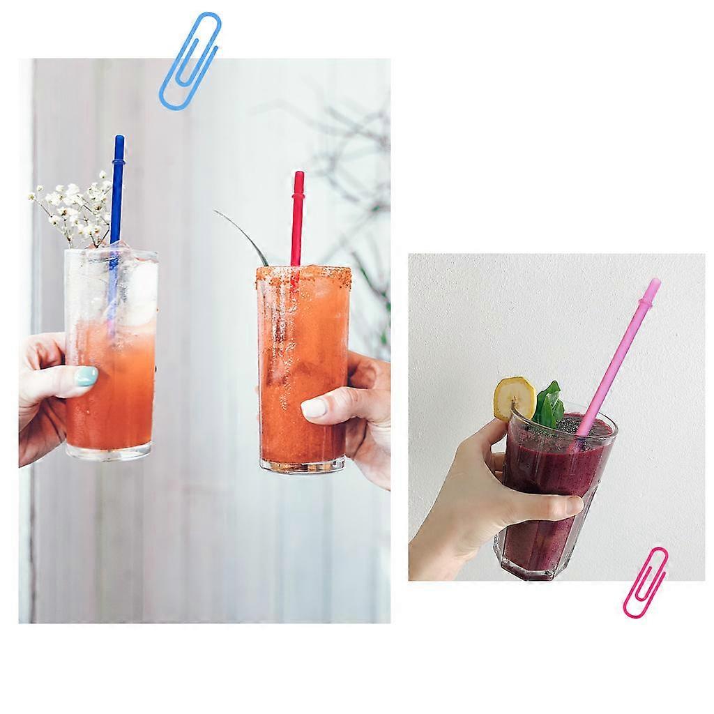 4x 25 Pieces Drinking Straws Plastic Multicolor Christmas Pipette Weding