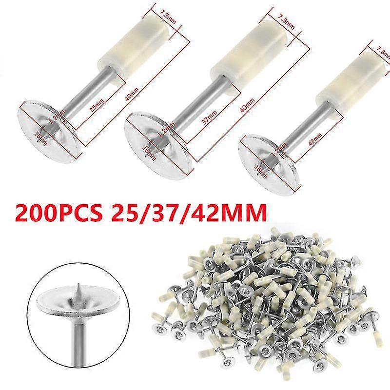 200Pcs/set 25/37/42m round nails manual fire round nail gun fixed pegs ceiling artifact diameter 7.3mm for mini ceiling gun