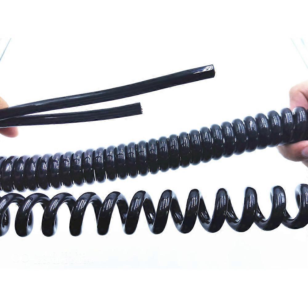 Telescopic spring Wire spiral cable 2 core light power supply cord stretchable wire w/ Cigarette lighter for Led bar &Work light