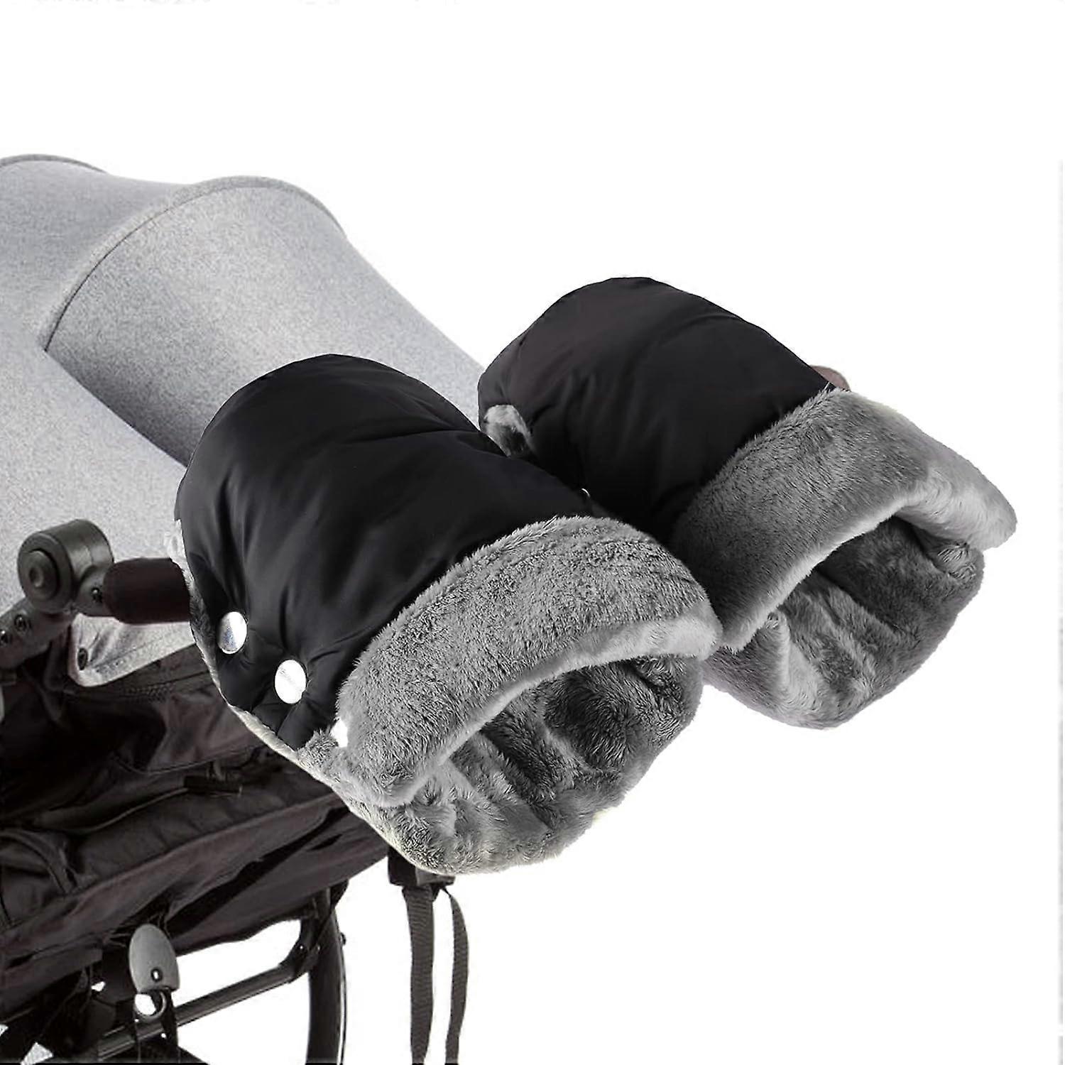 Stroller Hand Warmer - Fleece Stroller Muff Buggy Gloves, Waterproof
