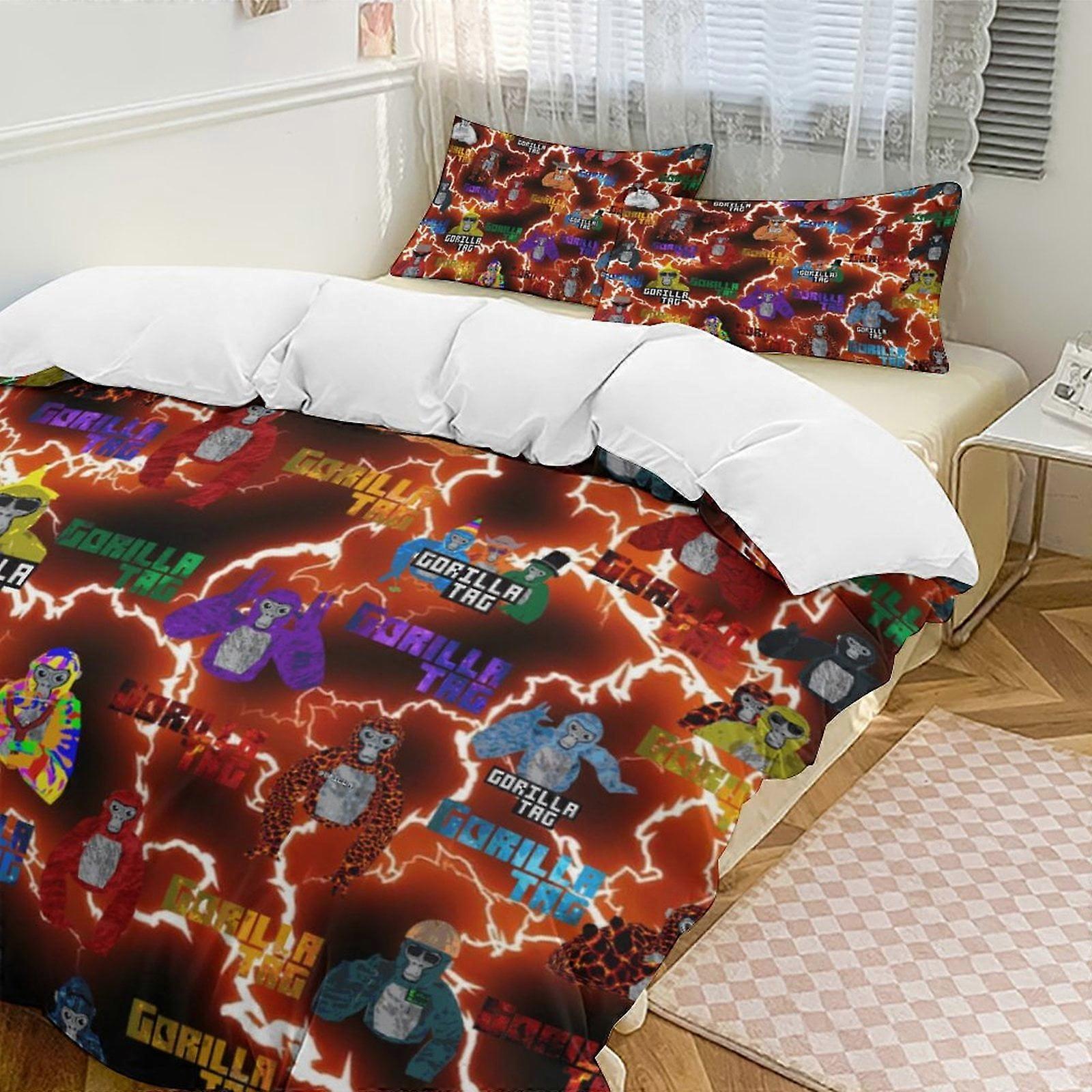 Bedding set NK108 Game Gorilla Tag 3-Piece Bedding Set Soft Warm And Comfortable Bed Set with 1 Duvet Cover And 2 Pillowcases Bed Sheets PC108