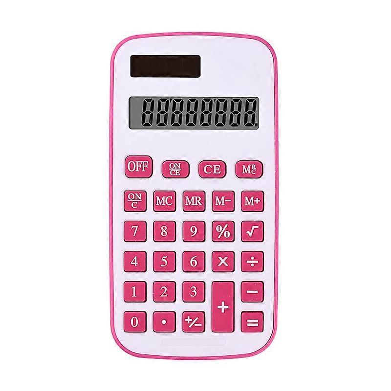 good Compact Pocket Calculator with 8 Digit Display - Pink