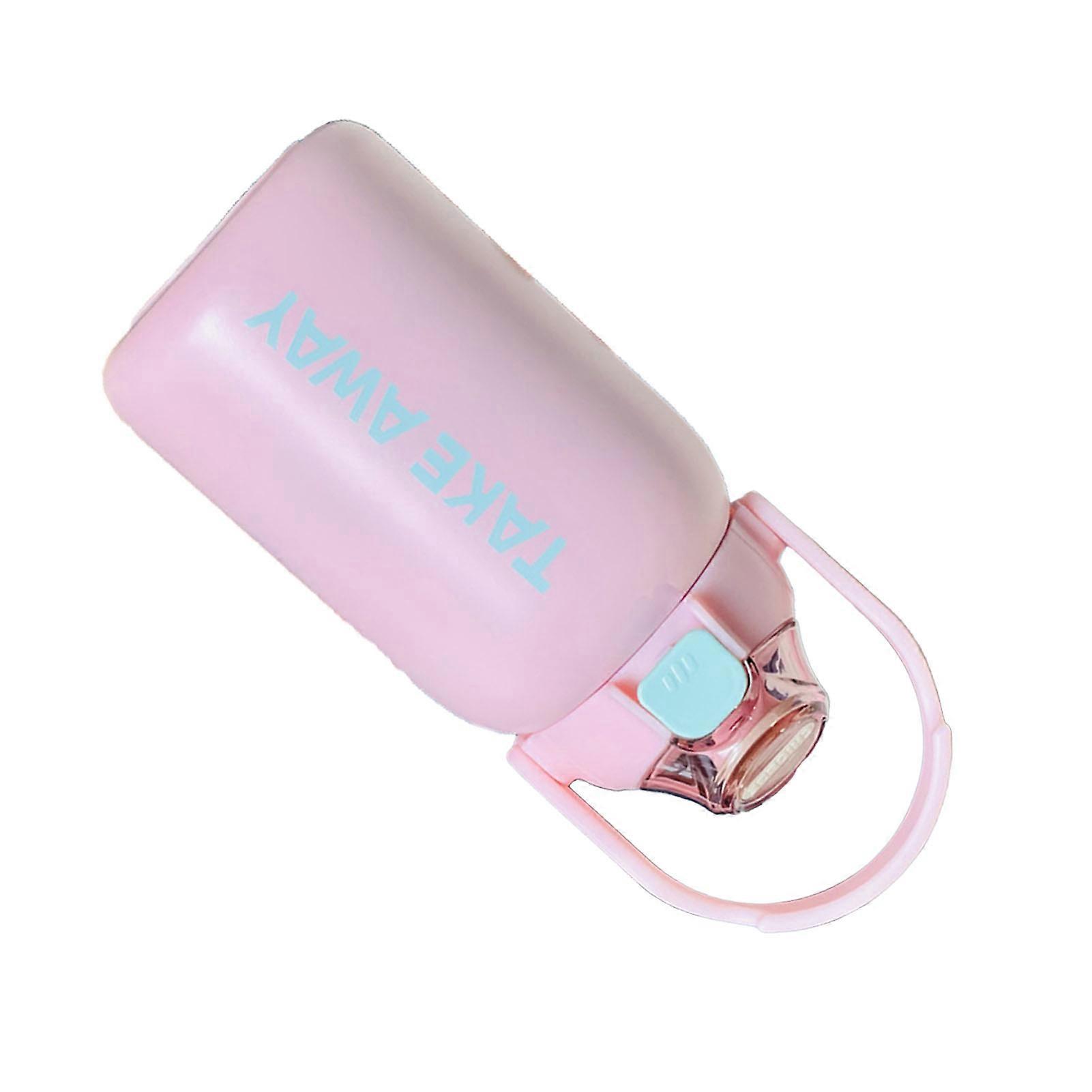 Insulated Water Bottle 850ml Large Capacity with Straw for Outdoor Winter Use Pink