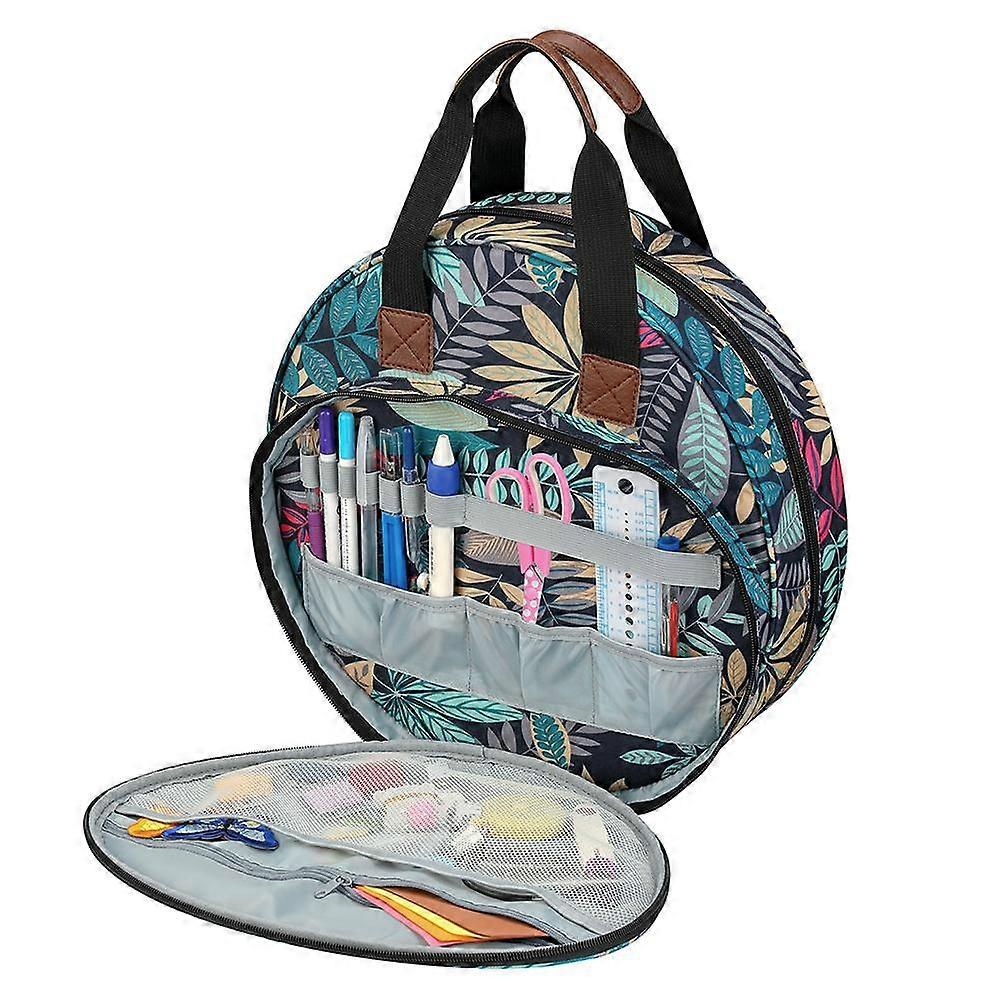 600D Oxford Embroidery Tools Storage Bag - Carrying Bag for Cross Stitch Project and Kits