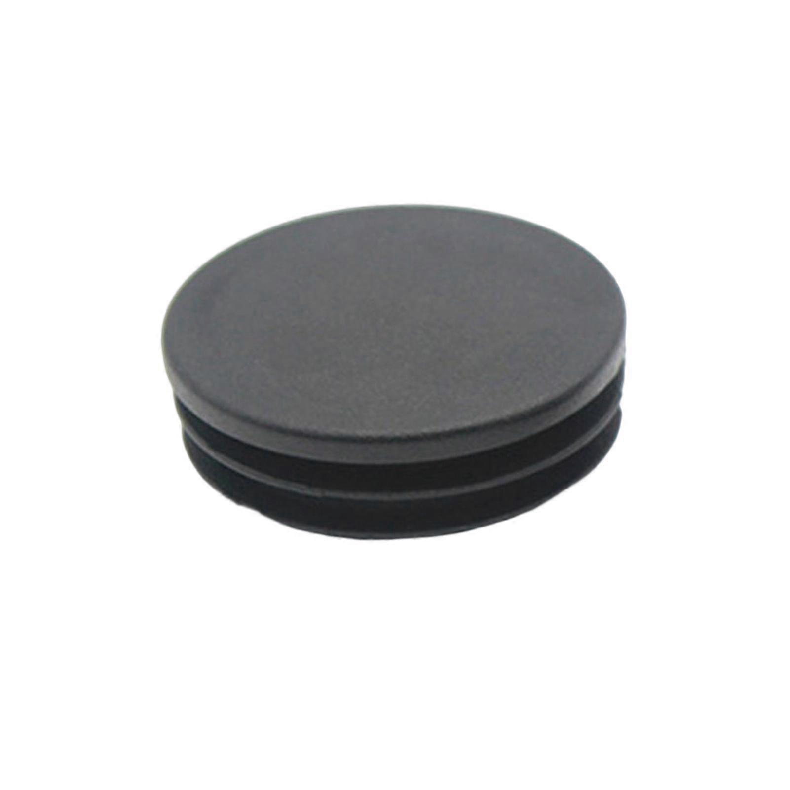 10stk rund rørprop i rustfrit stål Sort endehætte stikindsats til metalrør hardwarestik