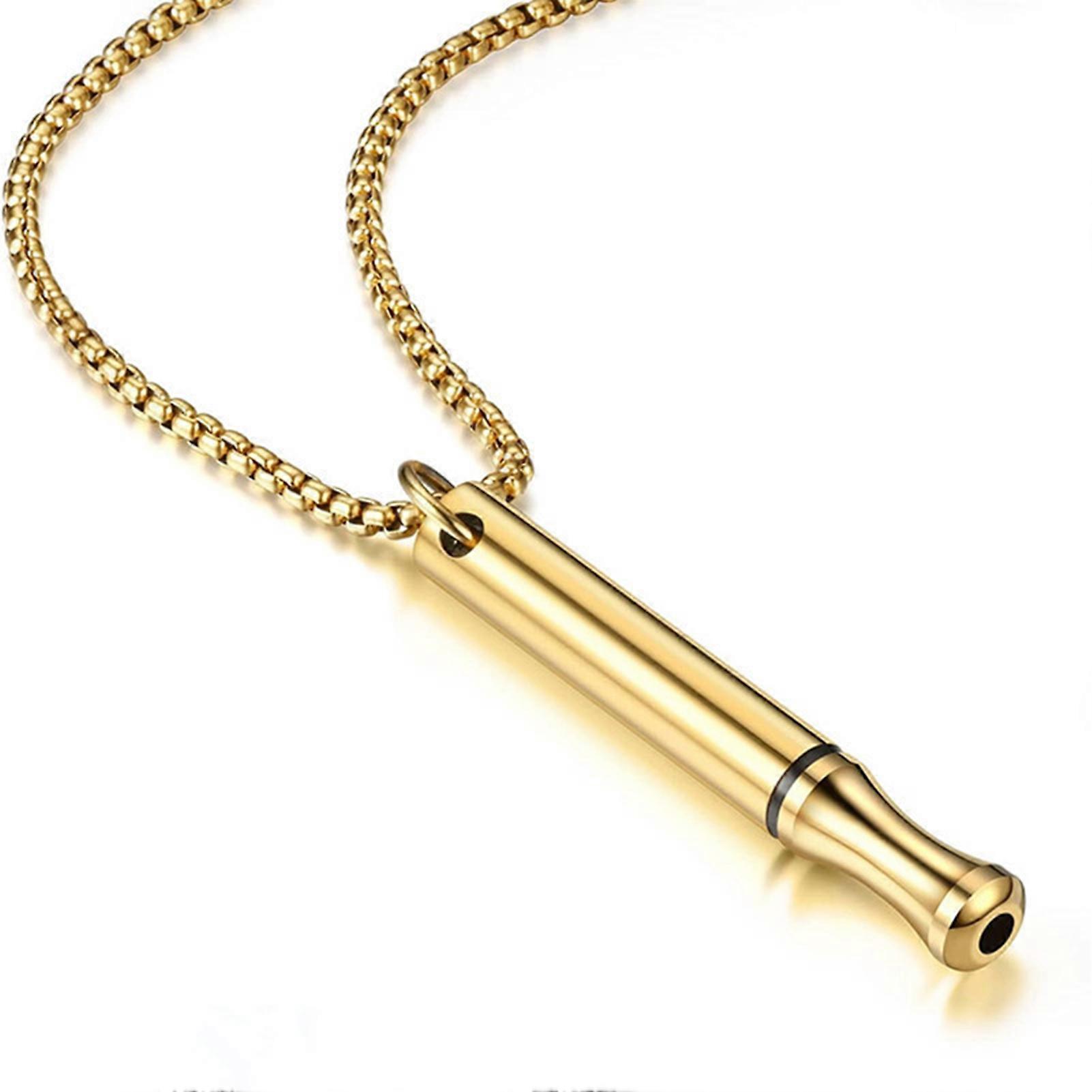 2-Pack Anxiety Relief Necklace Mindful Breathing Necklace Pipe Fidget Necklace Tool Gifts for Men and Women