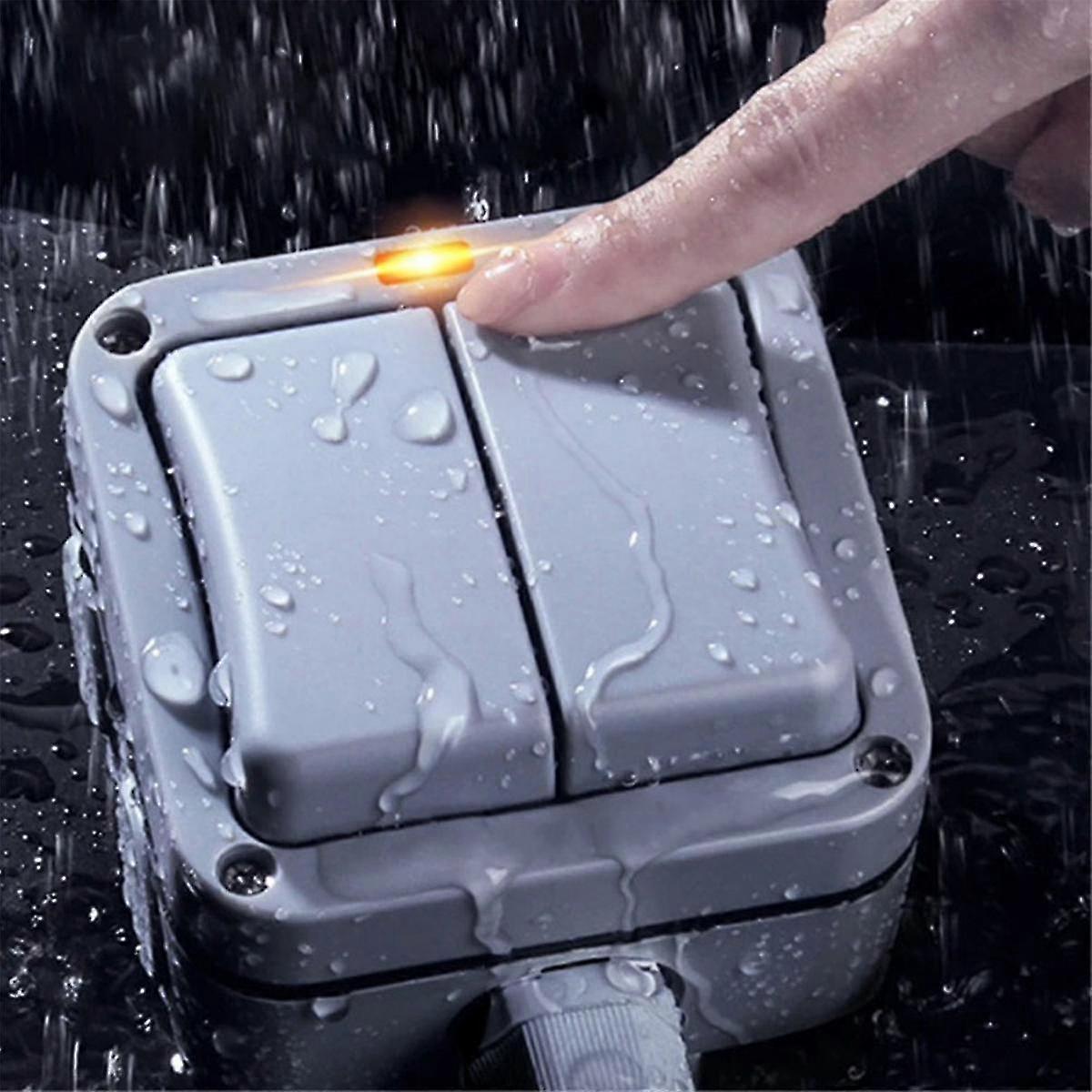 Ip66 Wall Electrical Switch 220v Light Waterproof On Off Security ...