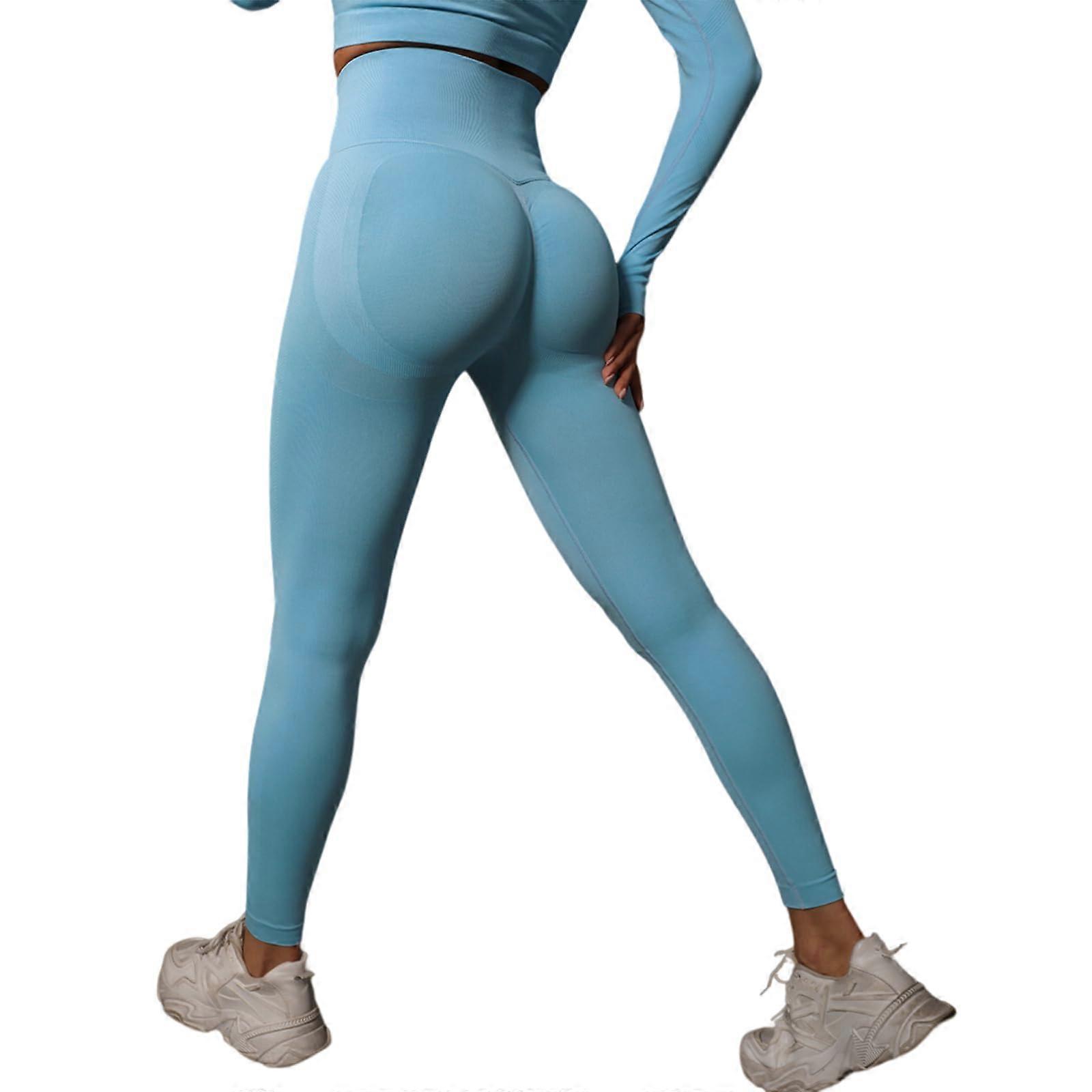 Frauen Scrunch Butt Lifting Leggings Nahtloses Training mit hoher Taille Bauchkontrolle Fitnessstudio Sport Yogahose
