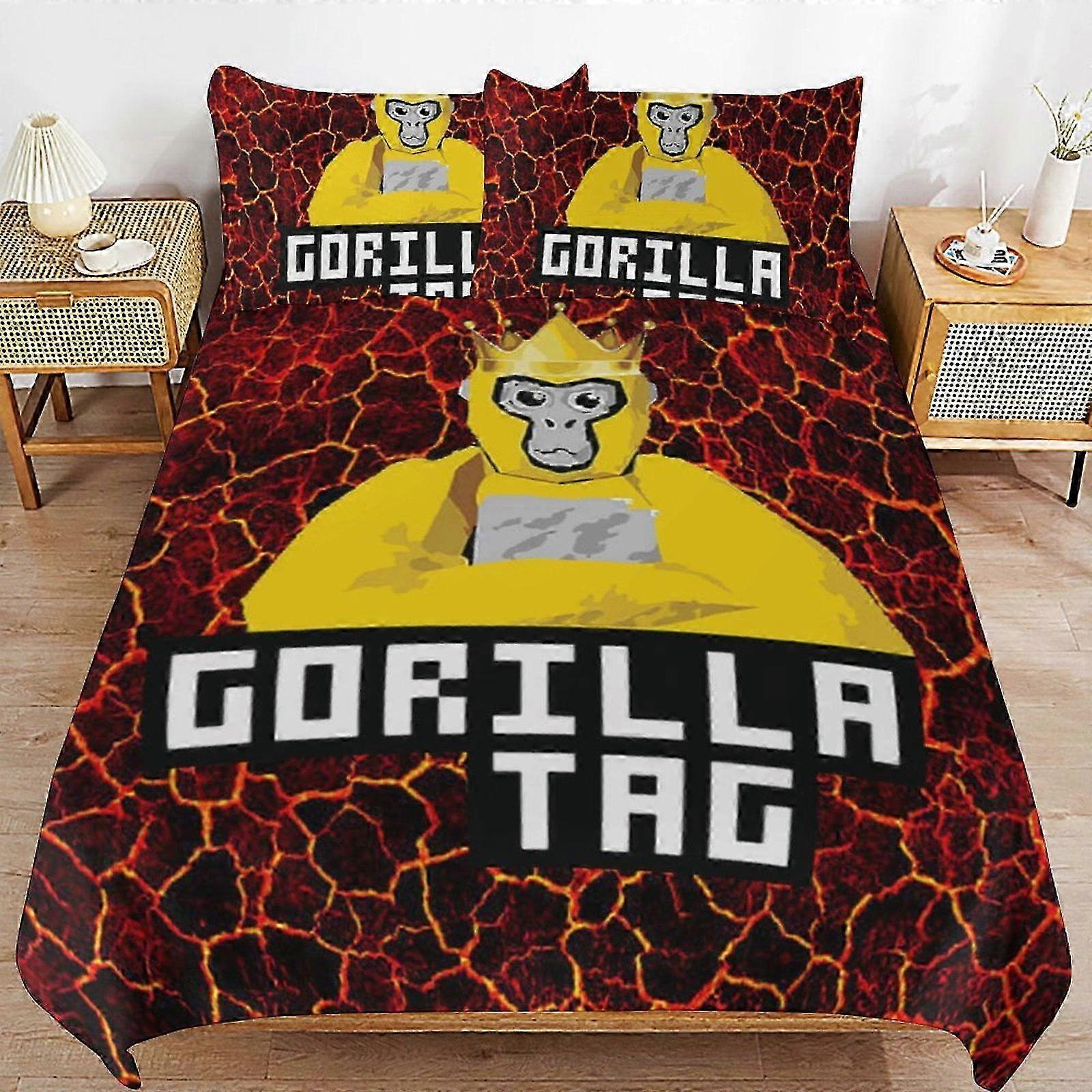 Bed Sheets Gorilla Tag Bedding Set Duvet Cover Comfortable and Lightweight Cartoon Bedding 3 Piece (Multiple sizes to choose from)
