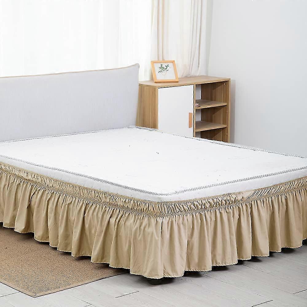 Bed Skirt Valance Polyester 110gsm Three Sides Wrapped With 15'' Deep (Super King)
