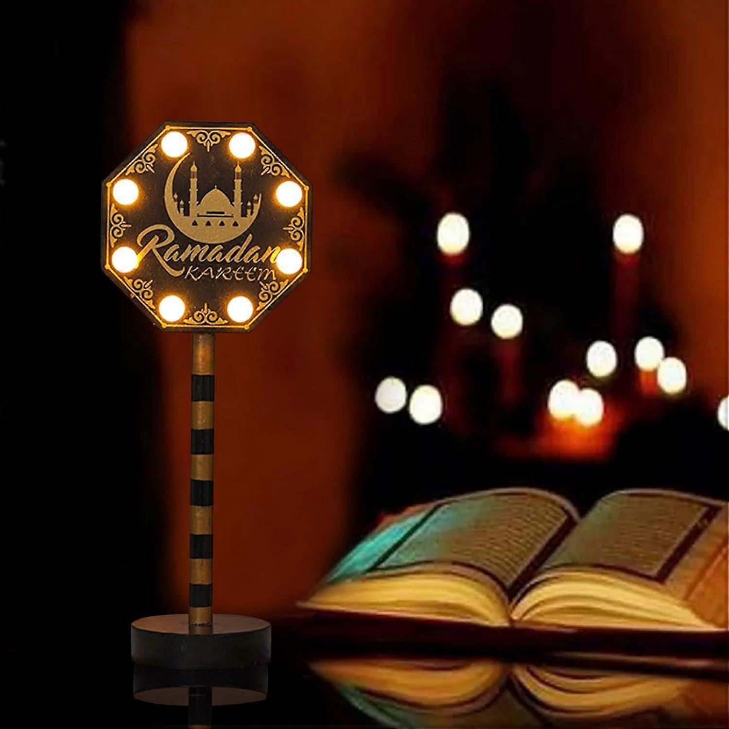 Ramadan Decorative Lamp, LED Ramadan Decoration Lamp, Eid Mubarak Decorative Lights Moon Star Decoration, Muslim Decoration