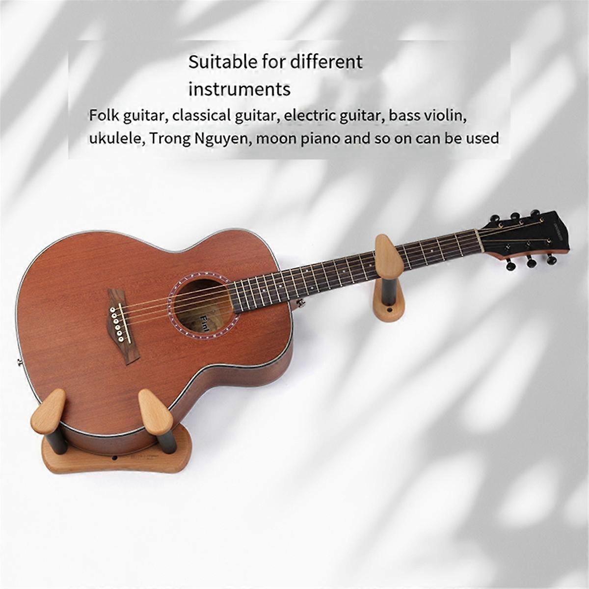Guitar Hanger Hook Wall Mount Holder Anti-Slip Display Stand Split Type Bracket Accessories (Without Picks) A