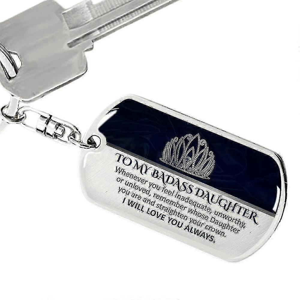 Keepsake For Granddaughter Keychain To My Badass Granddaughter Key Chains Charm.