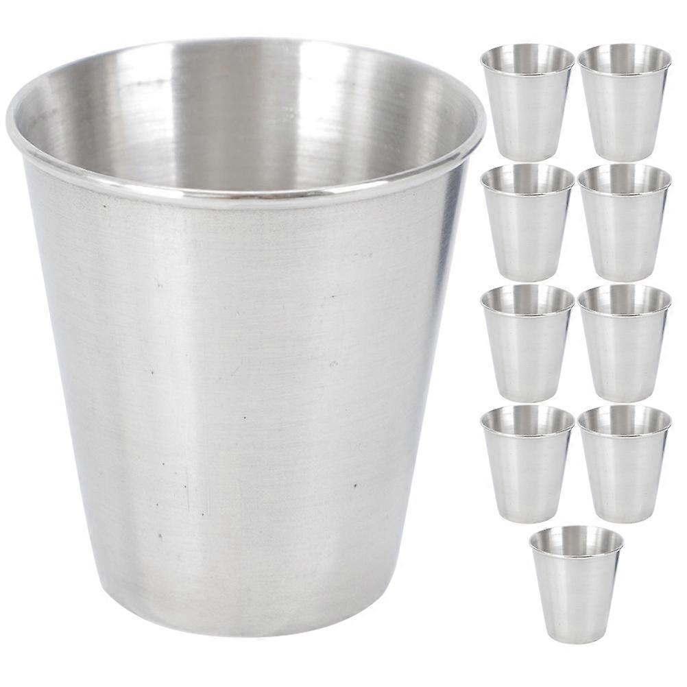 10Pcs Multi-function Wine Cups Convenient Drink Cups Stainless Liquor Cups Drink Supply