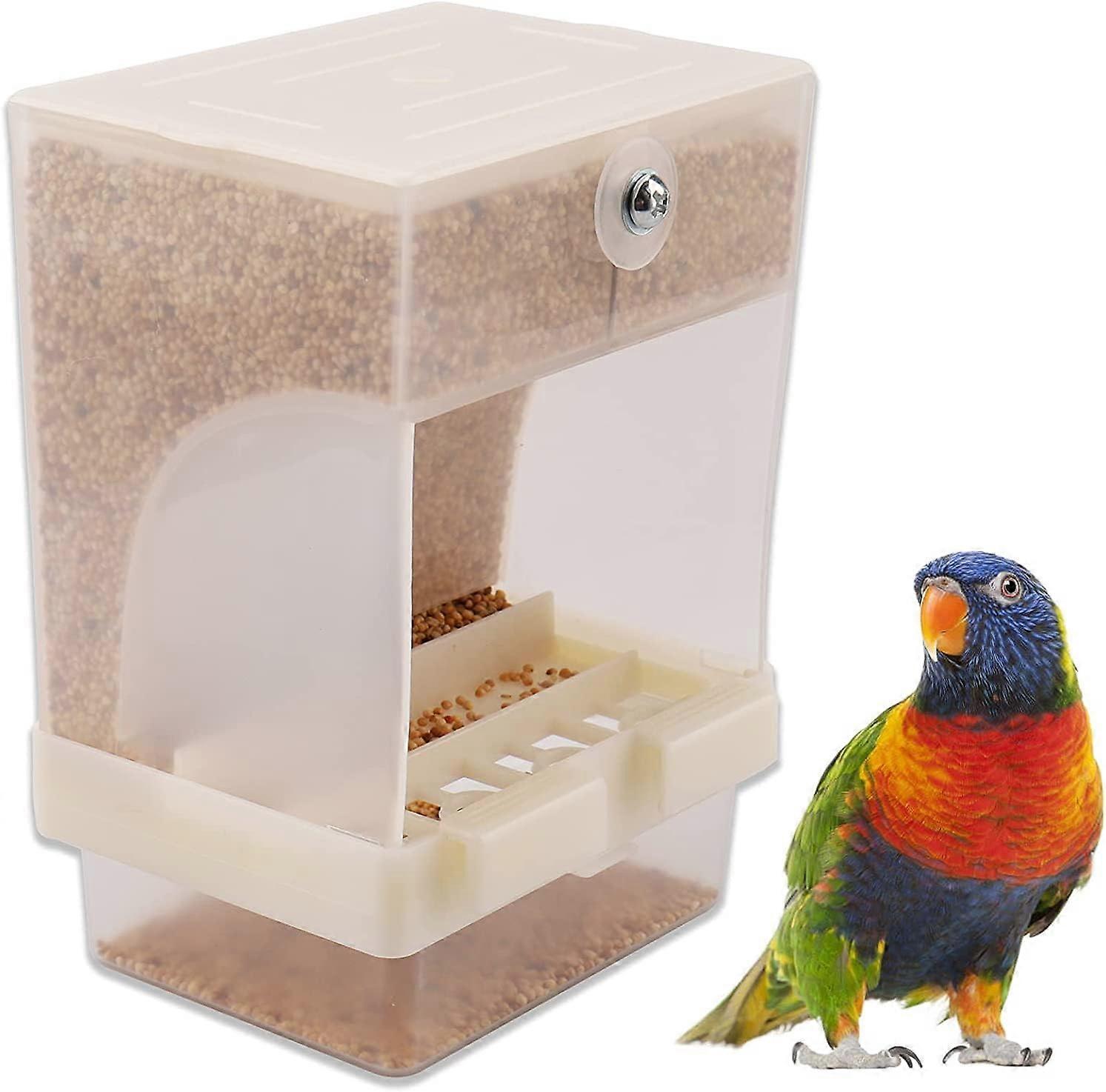 Automatic Bird Feeder - No-Mess Bird Feeder, Parrot Feeding cage AccessoriesSuitable for Small and Medium Parrotsand Birds Seed Feeder for