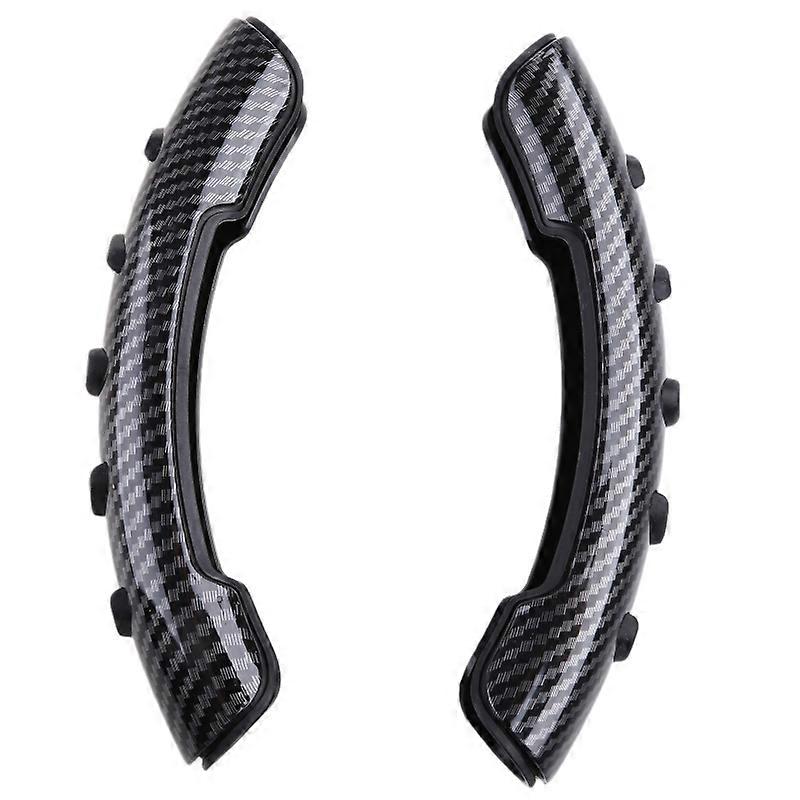 2 Adet Karbon Fiber Siyah Mavi Kırmızı Tasarım İç Kapak Trims Araba tarzı