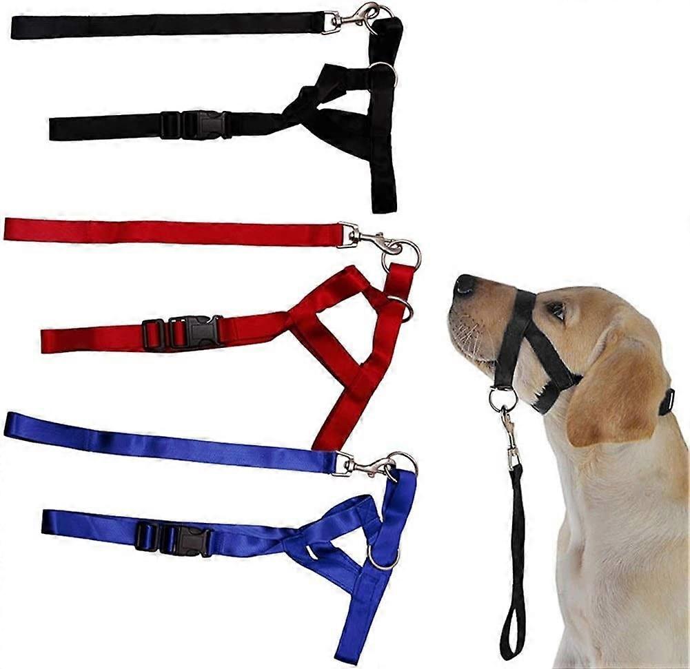 Pet Dog Padded Head Collar Dog Training Halter Stop Pull Training Tools