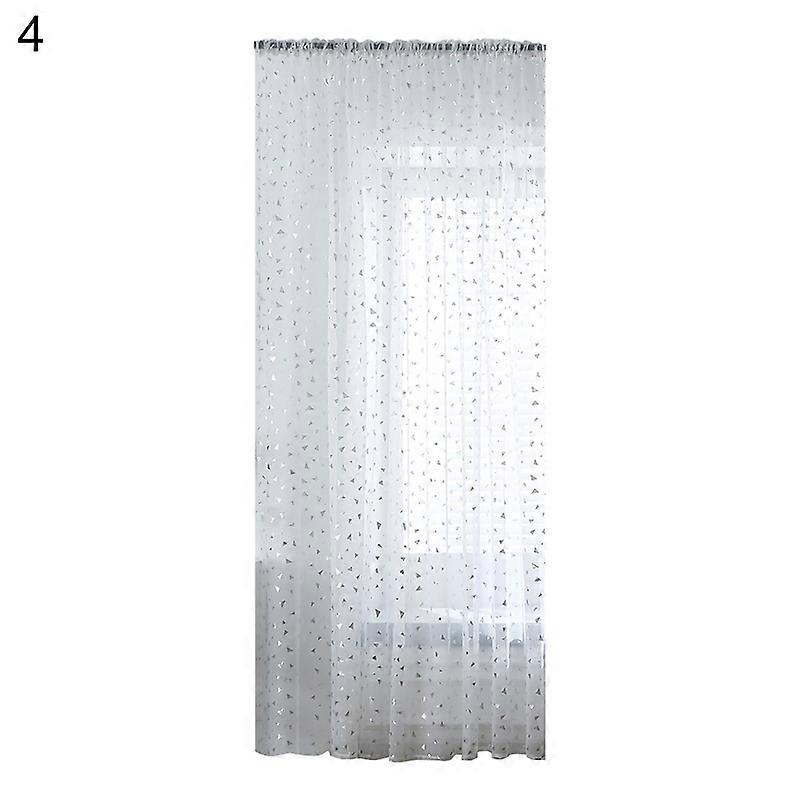 Translucent Window Curtain Bronzing Polyester Elegant Voile Curtain Drapes for Decoration