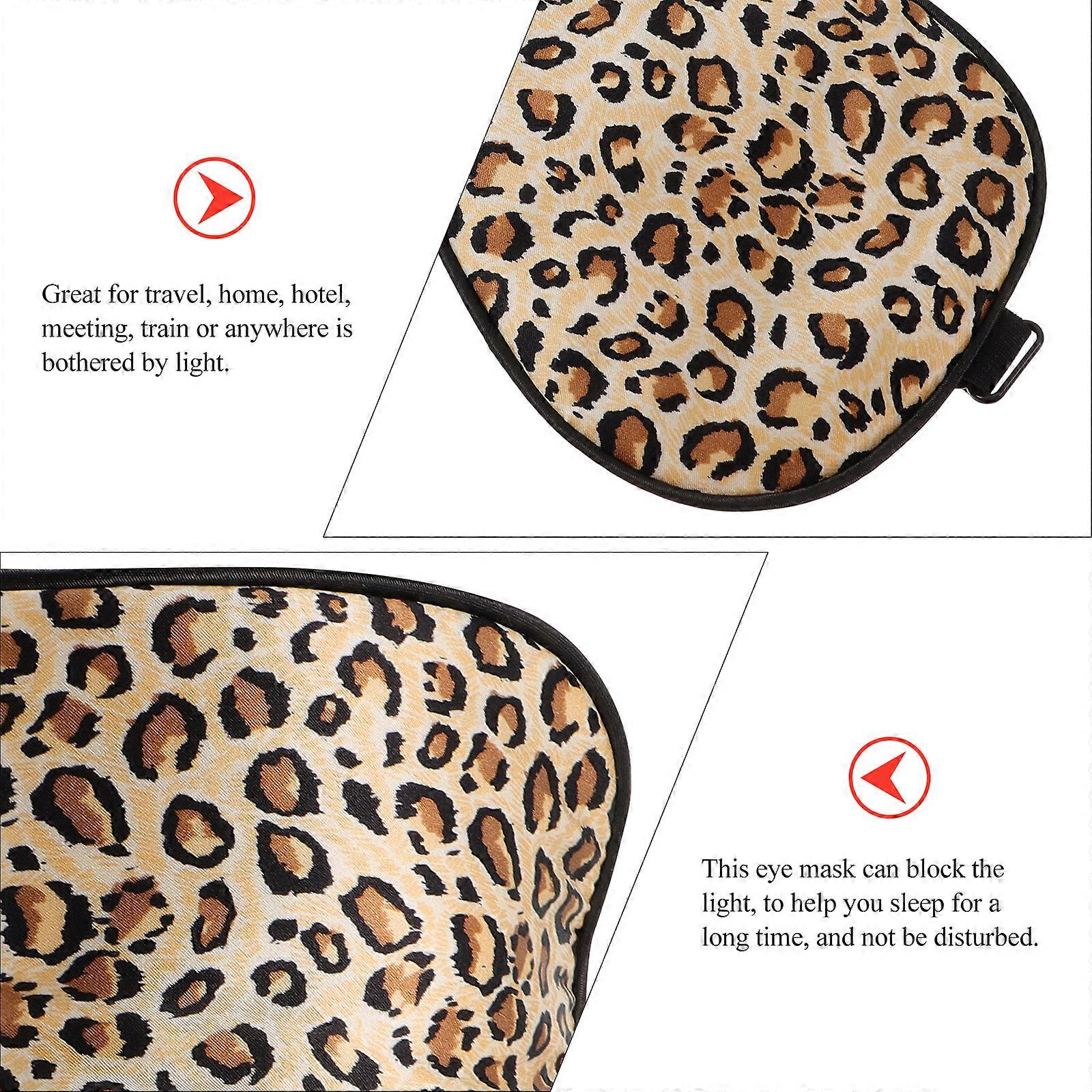 1PC Adjustable Sleeping Eye Masks Silk Leopard Design Shading Blindfold