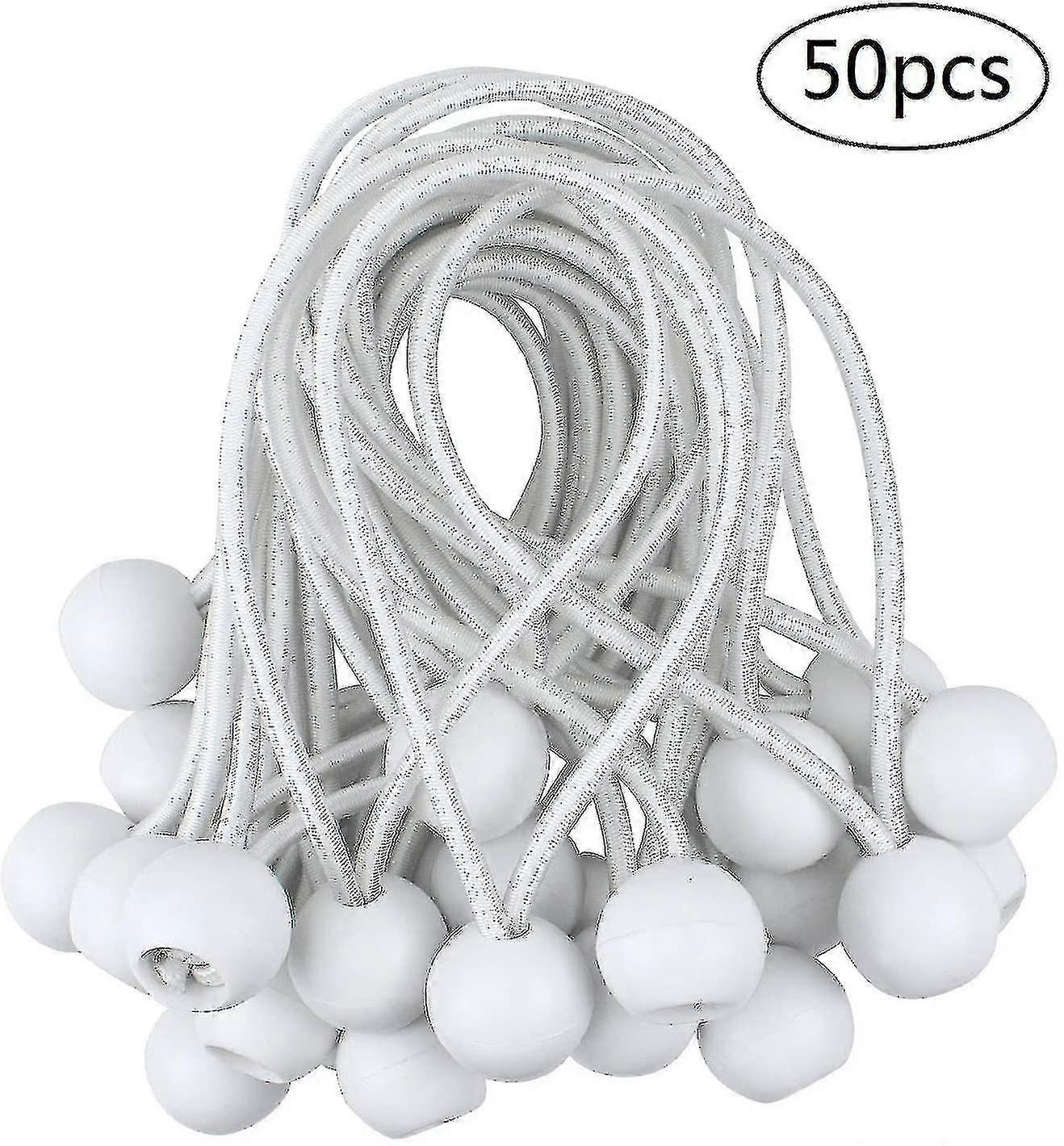 50 Pcs Elastic Ball Tensioner, Tarp Tensioner For Pavilion, Camping, Tent Cords, Curtains Extension Harness, 10cm