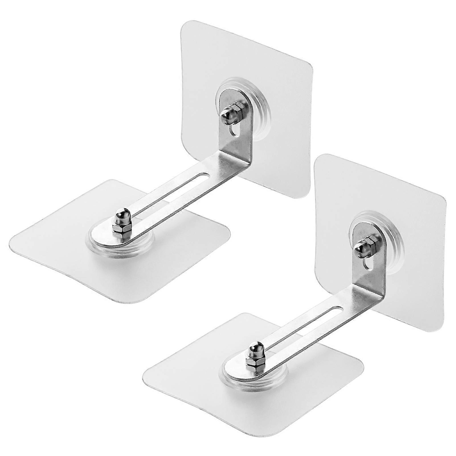 2Pcs Furniture Anti-falling Device No Drilling Required L Bracket Seamless Adhesive Wall Anti Tip Bracket Kit for Baby Proofing Secure Bookcase