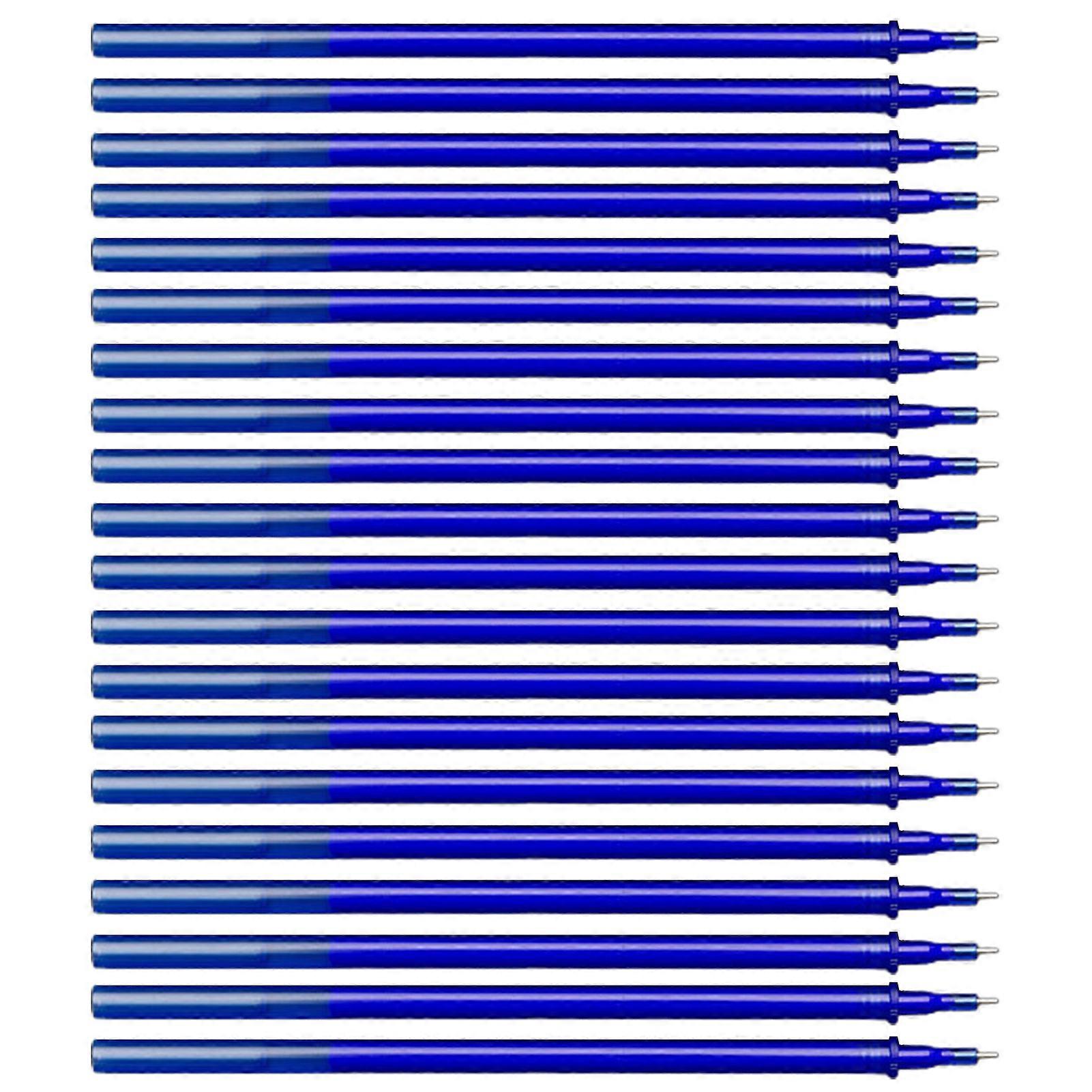 20Pcs Refills Long-lasting Universal Size Leak Proof Uniform Ink Output Quick-drying Replacement Portable Gel Pen Erasable Refill Rod Set Student Supp