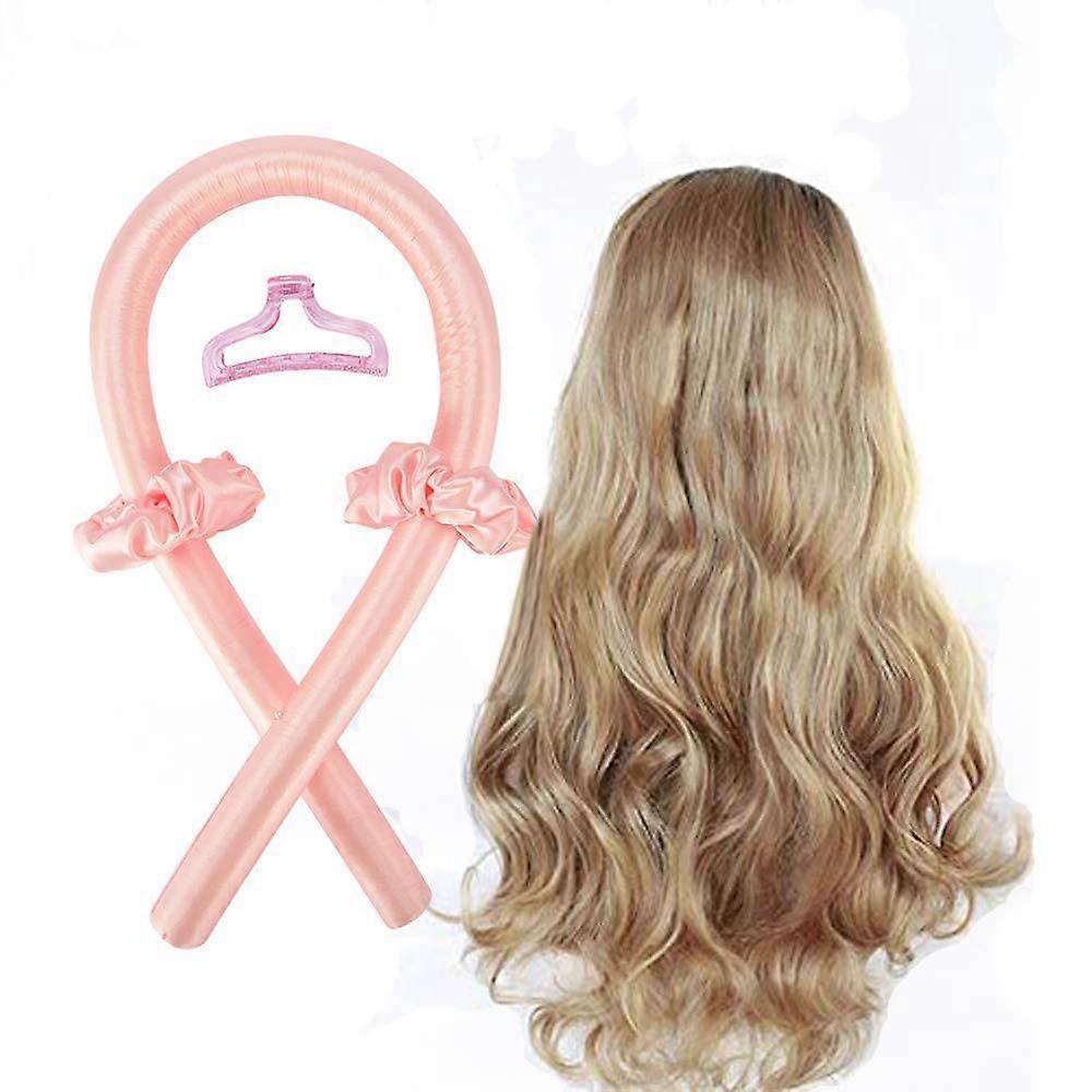 No Heat Curls Silk Ribbon Curling Rod With Clips Tie 3Pcs set
