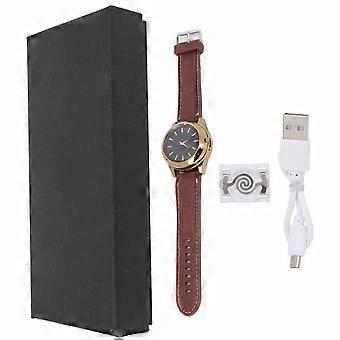 Fashionable Cigarette Cigar Lighter Watch USB Charging Portable Novelty Cool LightersGold