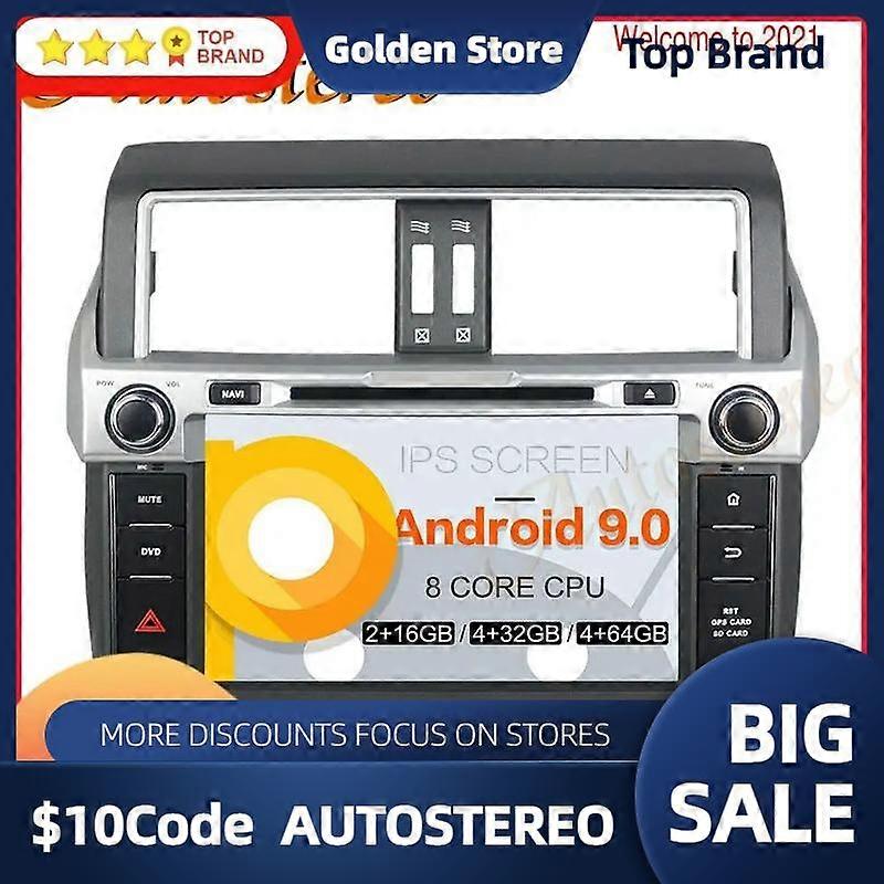Android13 Octa Core Multimedia Player Car DVD Player GPS Navigation For Toyota Land Cruiser 150 PRADO 2014+ Auto Radio Head Unit
