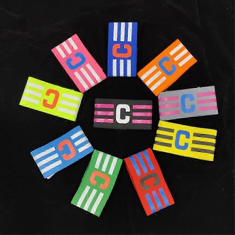 10pcs Adjustable Arm Band For Captain, Multicolor Elastic Captain Band, Football Captain Bands For Kids Adults Boys Football Rugby FFS