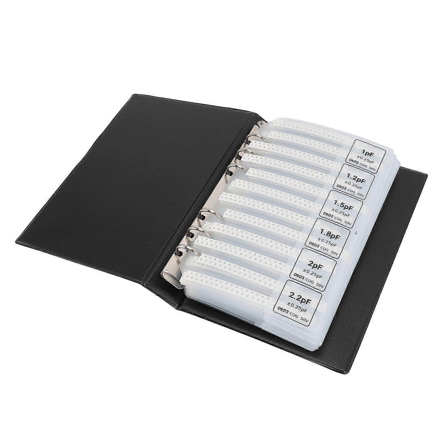 Capacitor Sample Book Kit SMD Chip Assorted Folder High Accuracy 84 Values for Electronic Components