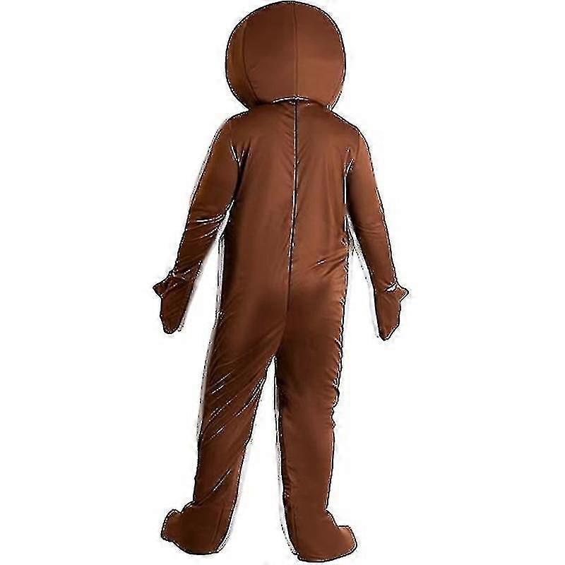PKT) (9909012) Costume da omino di pan di zenzero per bambini (6-8 anni