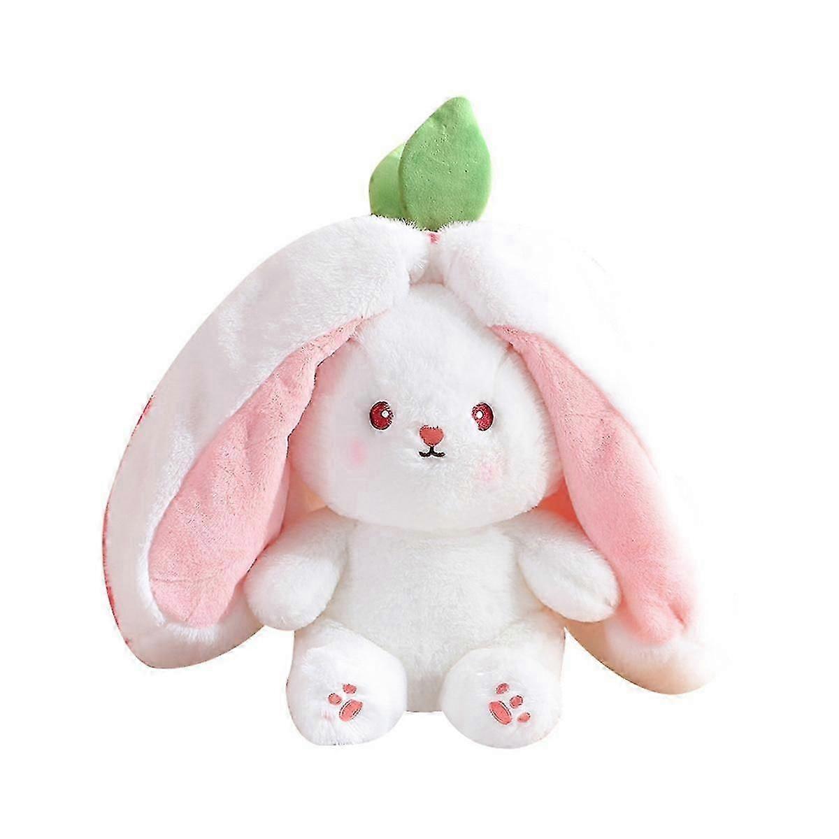 Niedliche Hasenpuppe, Kinderpuppe Puppe Geschenk, Erdbeerhase in Hase verwandelt, Obstpuppe Plüsch T