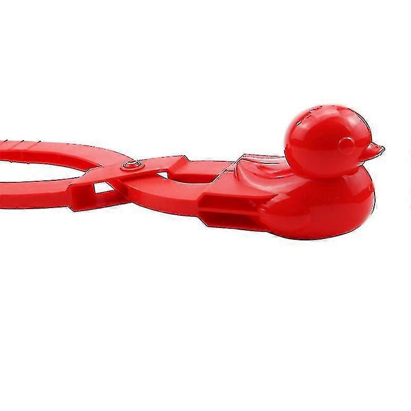 20.5cm Ördek Kartopu Makinesi Klipsi, Kartopu Makinesi, Mükemmel Açık Hava Kar veya Kum Oyuncağı (kırmızı)