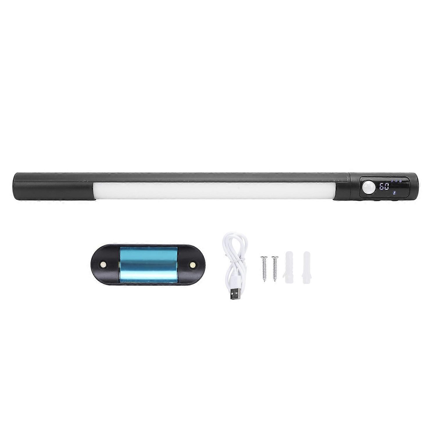 Black Under Cabinet Light Motion Sensor LED Display 3 Color Temps 4 Brightness Dimmable 2000mAh Rech