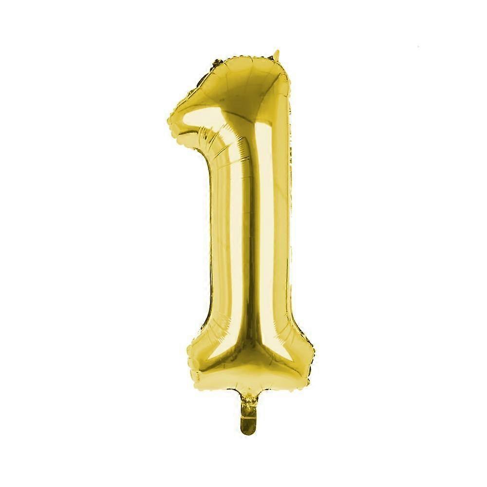 Cijfer Ballon '1'  Goud (100cm)