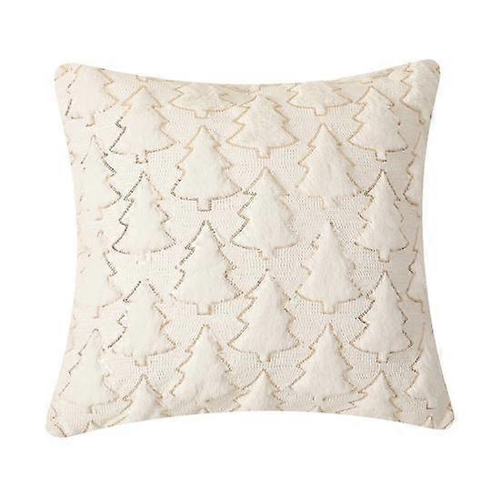 Throw Pillowcase Sequin Christmas Tree Pattern Hidden Zipper Closure Pillow Cover