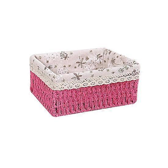 Storage Basket Eco-friendly Wear Resistant Fabric Anti-deform Rattan Organizer Basket for Home