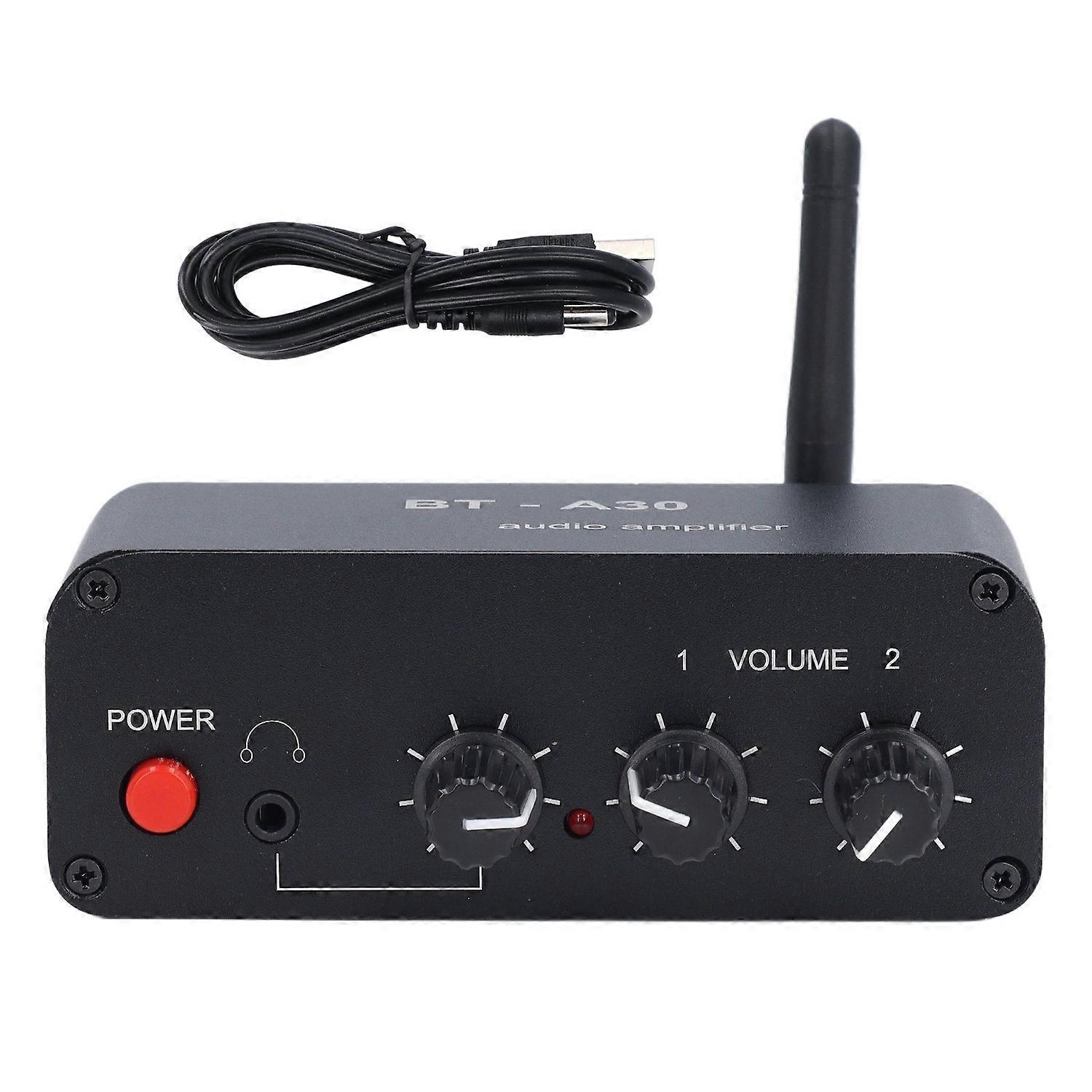 Bluetooth 5.2 Sound Amplifier 20dB Gain Dual Op Preamplifier with 3.5mm Interface for Turntable Spea