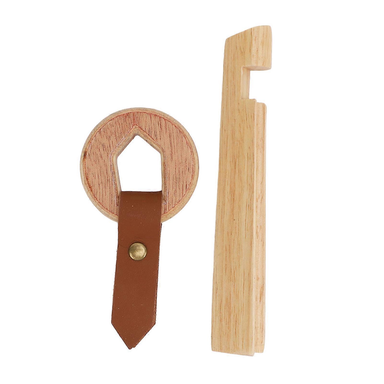 Pool Cue Tip Clamp Solid Wood Billiard Stick Tip Clamp for Replacement Repairing