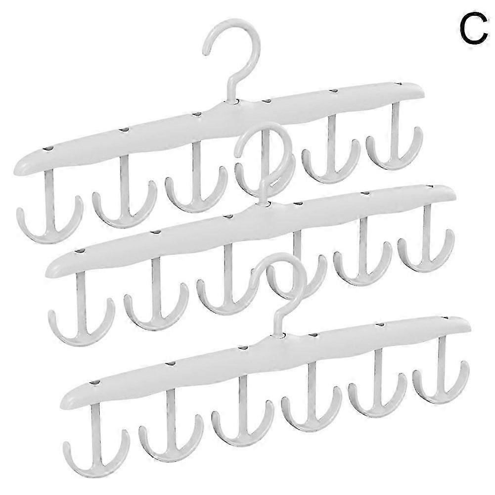 Rotatable Hangers Clothes Hangers 360 Degree Rotatable with 12 Hooks Clothes