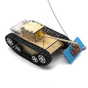 STEM Project Wood Model Electric Tank Toy for Kids Ages 8-12 Gifts 3D Puzzle Science Crafts Building Kits for Boys Girls