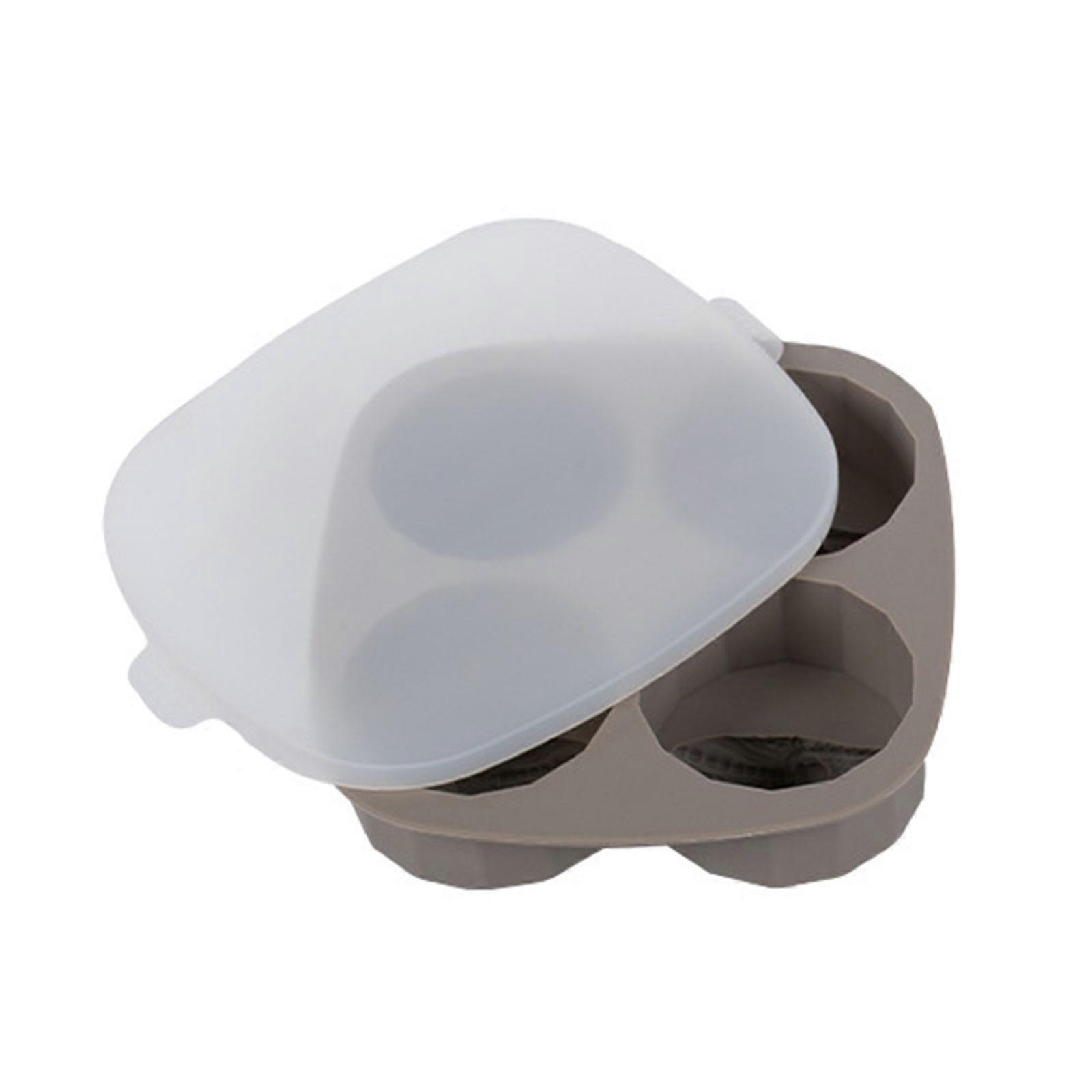 4 Grid Silicone Cube Mold Crocodiles Shape Ice Cube Tray DIY Ice Cube Maker for Whiskey Cocktail Ice Block Mold Maker  Gray