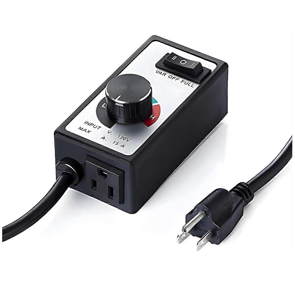US PLUG,AC Motor Speed Controller 120V 15A Max Electronic Fan Speed Controller Variable Adjuster fo