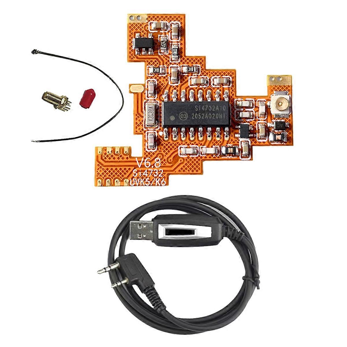 SI4732 V6.8 FPC Module+Frequency Writing Cable for UVK5 K6 HF Shortwave Full Band/Single Sideband Reception