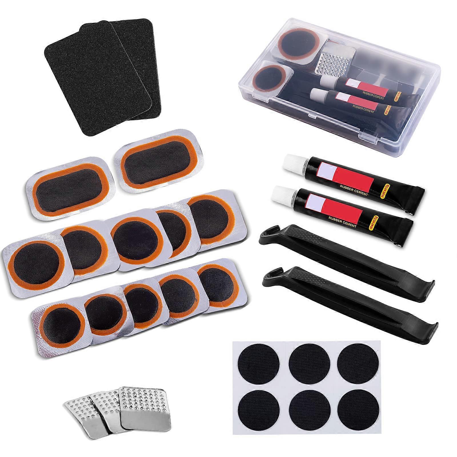 Bike Tire Repair Kit for Motorcycle and BMX Cycling Portable Patch Kit All-In-One