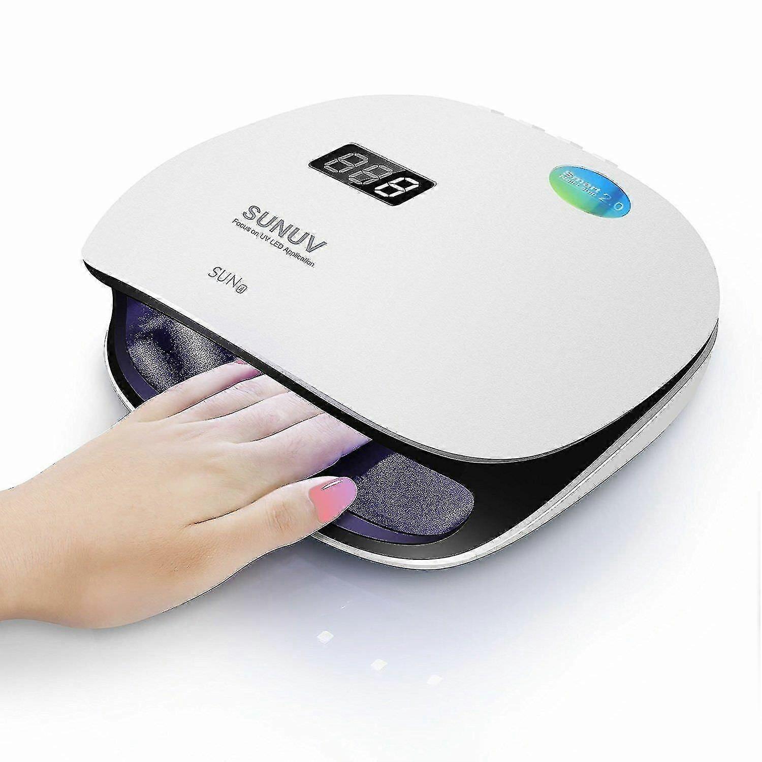 48W UV LED lamp nail drying lamp with LCD display smart UV light therapy manicure tool