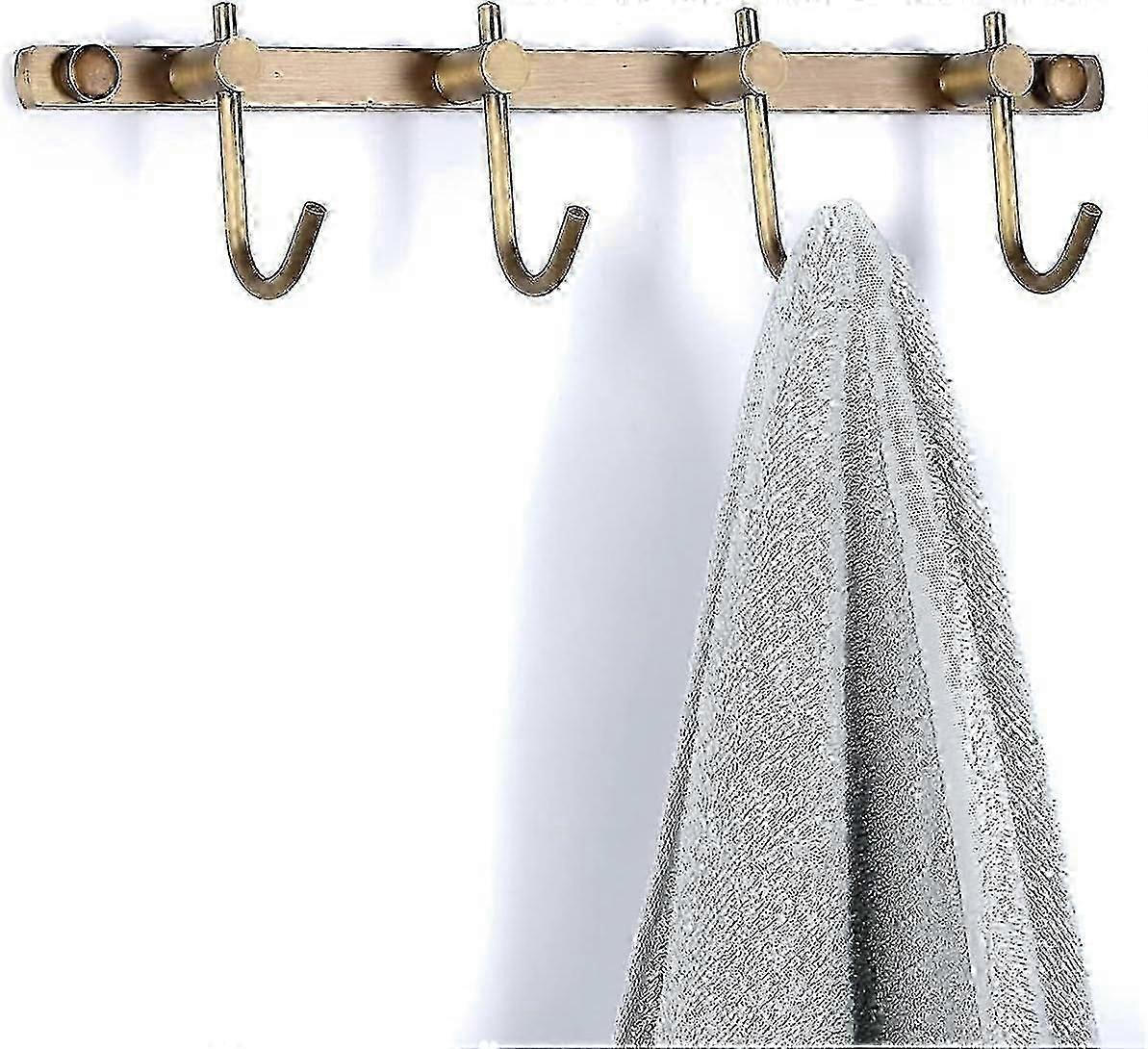 unique Brass Towel Hook Rack Brushed Brass Wall Hook Rack Antique Brass Row Hooks With 4 Hooks Rustic Wall Mounted