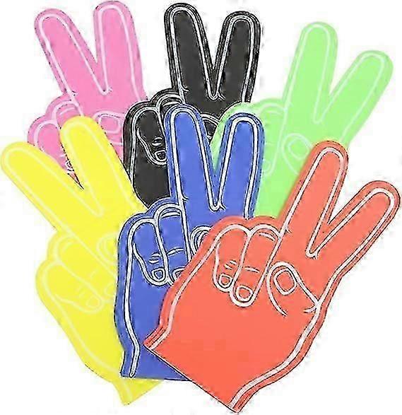 6pcs Foam Fingers For Hands Cheering Colorful Cheerleading Foam Fingers Props Cheering Finger Props